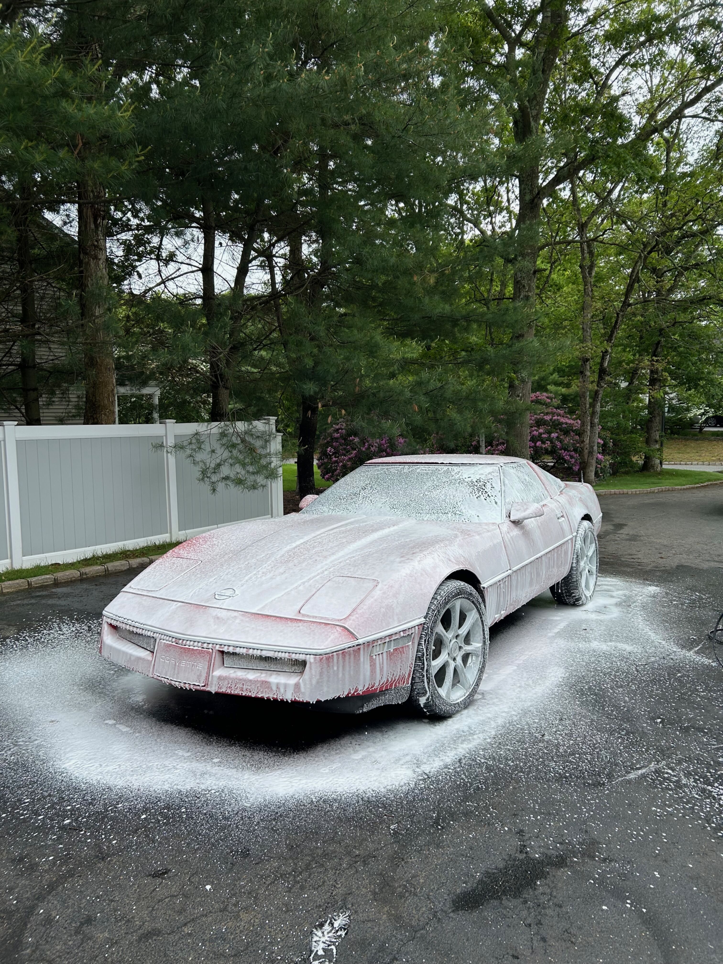 Pre-wash foam soak for exterior car cleaning - Menno Auto Detailing, Shoreham NY